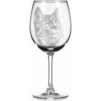Sklenice Sklenice na víno s kočkou – motiv 161