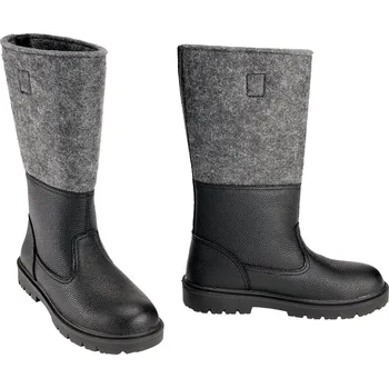 Pánské holínky Vysoké kožené boty Brandit Knobelbecher Filz - černé-šedé, 41