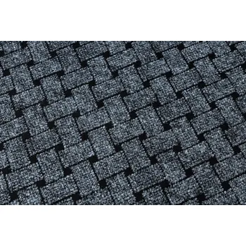 Rohožka Podložka pod dveře s gumovou podložkou VECTRA světle šedá VZOR MŘÍŽKA SVETR 200x170 cm