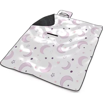 deka Sablio Plážová deka Fialové měsíčky: 200x140 cm