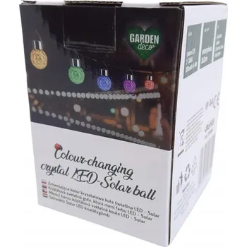 Venkovní osvětlení Solární Lampa LED Křišťálová koule IP44 8x11cm