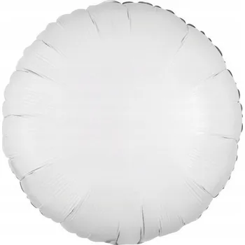 Balónek Fóliový balónek Kulatý Bílý 43 cm Narozeniny Metalická bílá
