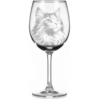 Sklenice Sklenice na víno s kočkou – motiv 63