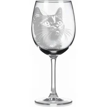 Sklenice Sklenice na víno s kočkou – motiv 181
