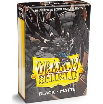 Příslušenství k deskovým hrám Obaly karty Arcane Tinmen Dragon Shield v japonském černém matném provedení, 60 ks