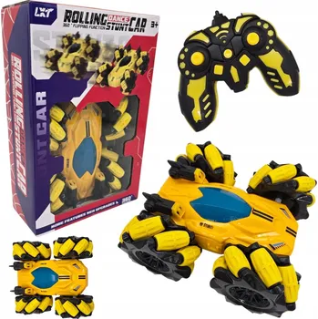 RC model auta AUTO NA DÁLKOVÉ OVLÁDÁNÍ AKUMULÁTOR NA USB LED 4x4 OTOČNÉ O 360°