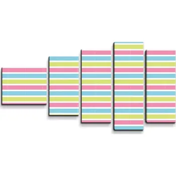 Obraz Sablio Obraz - 5-dílný Proužky - 100x60 cm