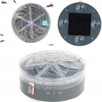 Elektrický lapač TG60453 SOLÁRNÍ LAMPA LAPAČ HMYZU NA OKNO KOMÁRY MOUCHY HMYZ BEZ CHEMIE