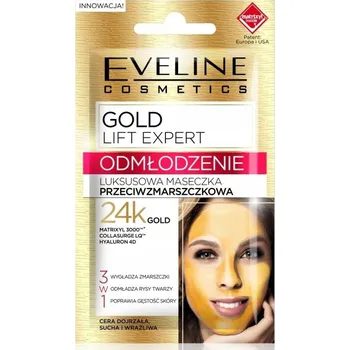 Pleťová maska Pleťová maska Eveline Cosmetics Gold Lift 24K zlato 7 ml