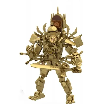 ostatní stavebnice SKIBIDI TOILETA STAVEBNICE ZLATÉ HODINY TITAN STAVEBNICE 572 DÍLKŮ