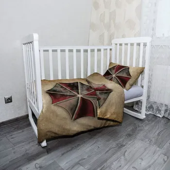 Povlečení Sablio Mikroplyšové dětské povlečení do postýlky Resident Evil Umbrella Corporation Vintage - 120x90 / 40x60