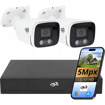 Bezpečnostní kamera SADA WIFI KAMER 2 KAMERY 5Mpx PRO MONITORING DOMU BEZDRÁTOVÉ TRUBICE DVS