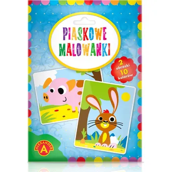 omalovánky Kreativní sada Alexander pískové malování 2 vzory prasátko králík