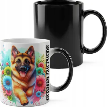 MAGICKÝ HRNEK 330ML S POTISKEM - PES PSI PLEMENO NĚMECKÝ OVČÁK