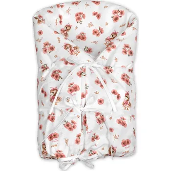 Zavinovačka Klasická retro zavinovačka LALLY šněrovací s výplní, Kačenky, růžová/bílá