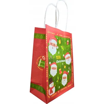 Obraz Vánoční taška na dárky s motivem Santa Clause, 15 cm x 21 cm