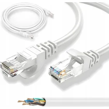 Síťový kabel LAN kabel UTP patchcord, Cat.5e, RJ45 M - RJ45 M, 10 m, nestíněný, černý