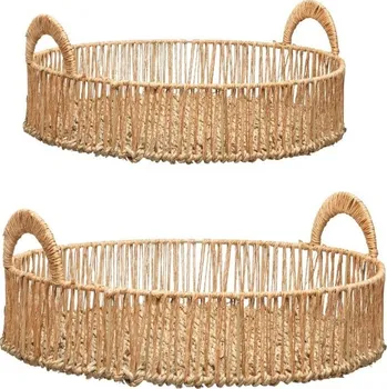 Sada dvou jutových táců s uchy Natura koš na servírování 36 cm / 40 cm