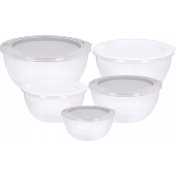 ZESTAW MISEK PLASTIKOWYCH do kuchni 5x miska s víkem pro skladování