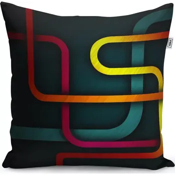 Polštář Sablio Polštář Barevné klikyháky - 40x40 cm