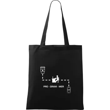 Programátor mobil - Taška bavlněná - 42 x 38 cm ( Černá )