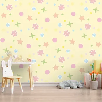 Tapeta Sablio Tapeta Hvězdy, květy a puntíky - 125x75 cm