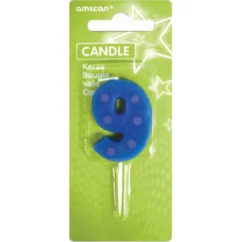 Narozeninová svíčka barevná 7,6cm číslo 9 - Amscan | Cukrářské potřeby