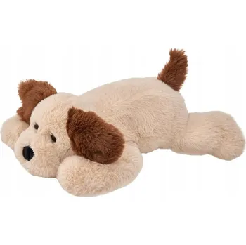 plyšák Plyšová Hračka Ležící pejsek béžovo-hnědý - 38 Cm