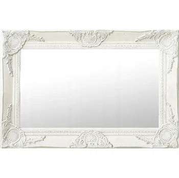 Zrcadlo Zrcadlo nástěnné v barokním stylu, 60x40 cm, bílé