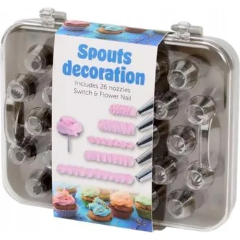 Sada cukrářských trysek a špiček na zdobení dortů, 26 ks