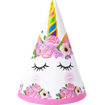 Párty papírová čepička Unicorn 6ks - Cakesicq | Cukrářské potřeby
