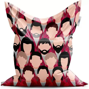 Sedací pytel Sablio Sedací vak Money heist Anonymní tváře - 200x140 cm