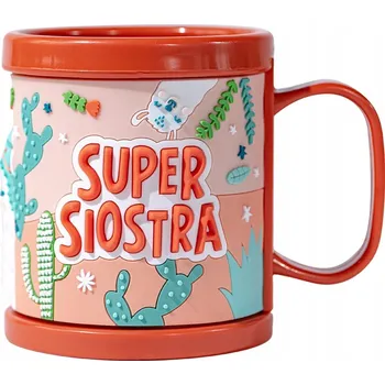 HRNEK PRO DĚTI s nápisem SUPER SESTRA jako dárek pro holčičku