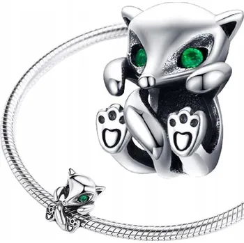 Přívěsek CHARMS stříbro 925 LIŠKA přívěsek KORALIK S925