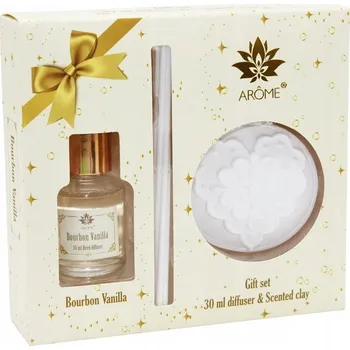 Aroma difuzér ARÔME Dárkový set difuzéru 30 ml a vonného jílu, Bourbon Vanilla