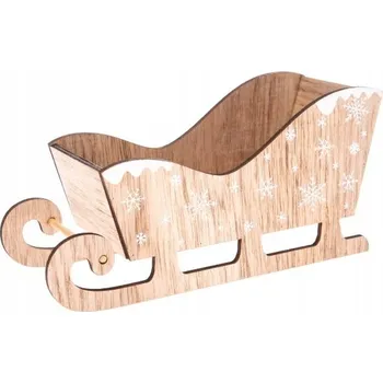 Vánoční dekorace Dřevěné saně sáňky ozdoba dekorace jako dárek