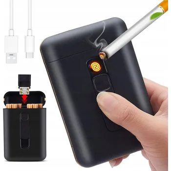 POUZDRO NA CIGARETY 18-22 CIGARETY KOVOVÁ EKO-KŮŽE POUZDRO ORGANIZÉR NA TUTKY