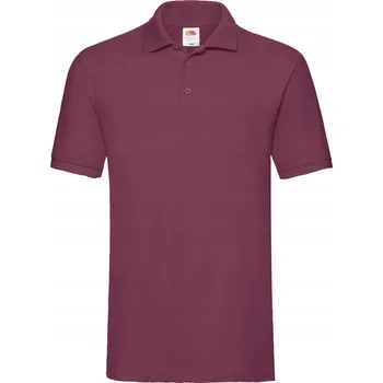 Pánské tričko Pánské POLOKOŠILE FRUIT OF THE LOOM PREMIUM POLO BURGUNDSKÁ 3XL