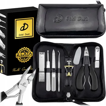 Sada na manikúru a pedikúru nehtů, velká sada příslušenství, kleštičky, sada nářadí V POUZDRU