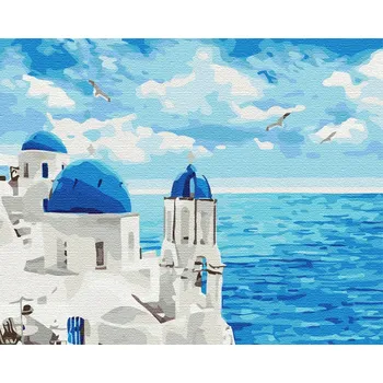 Obraz Obrázek k vymalování podle čísel Artnapi Mraky Santorini 40x50 cm