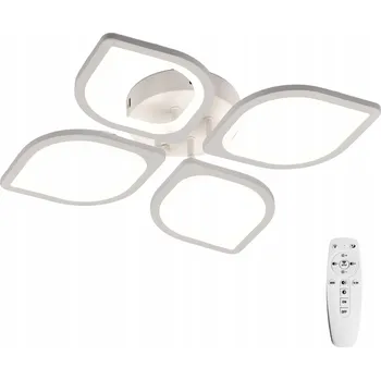 Stropní svítidlo bílé kovové s dálkovým ovládáním LED 4-bodové 51x8 cm