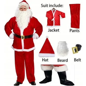 Karnevalový kostým Kostým Mikuláše Hvězdy Kostým Sametová Sada XXL