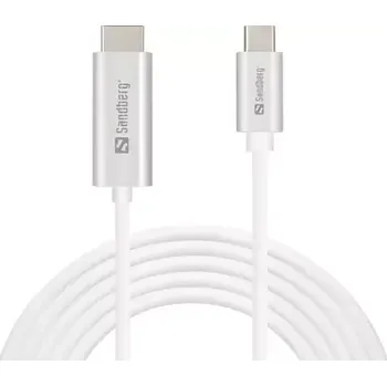 Video kabel Sandberg USB-C HDMI kabel 2m bílá (136-21)
