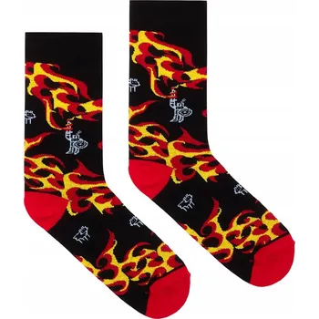 Pánské ponožky KABAK Ponožky BO Rytíř a Drak 42-46 černé, velikost 42-46