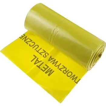 Pytle na odpadky Pytel na odpad 120 l, žlutý (na plast a kov), 10 ks – GEKO