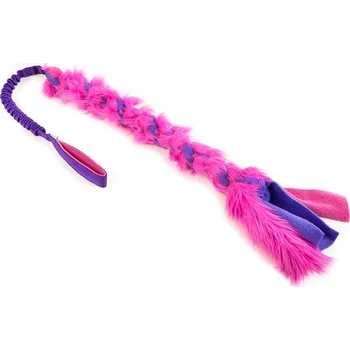Hračka pro psa Sweet Energy.cz Přetahovadlo s kožešinou a fleecem bungee Barva: fialovo-růžové