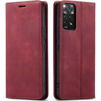 Pouzdro na mobilní telefon Flipové pouzdro Xiaomi kožené červené pro Redmi Note 11/11S/12S