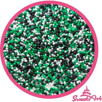 Jedlá dekorace na dort SweetArt cukrový máček Football mix (1 kg) ♡