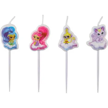 Přisada na vaření a pečení Svíčky na dort Shimmer Shinee 4ks - Amscan | Cukrářské potřeby