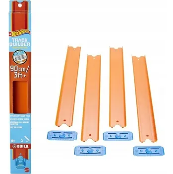 Příslušenství k autodráze Hot Wheels HFD00 Track Builder rovinka 4 ks